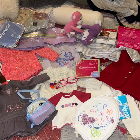 Huge retired American Girl clothes & accessories lot equestrian pet shirt dress